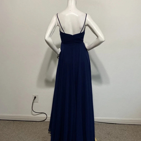 Brideside "NEW" Navy Blue Kat Sweetheart V-Neck Sleeveless Maxi Dress Size 0 - Picture 6 of 10